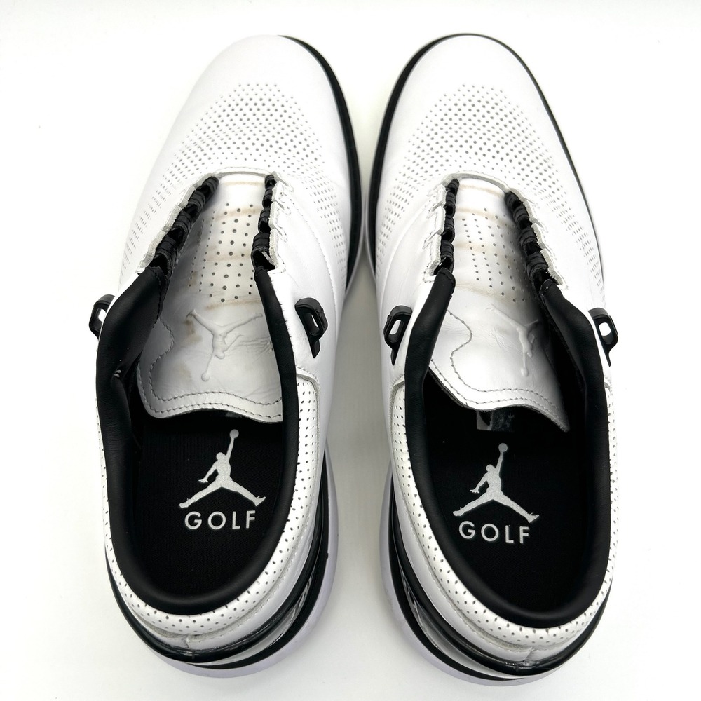 Jordan ADG 4 Golf Shoes Mens 7 White Black Leather Elephant Print DM0103-110 - Picture 7 of 11